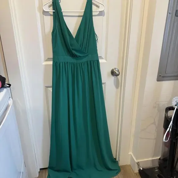 * Badgley Mischka Emerald Green Sleeveless Maxi Dress Size 6 - Picture 1 of 5